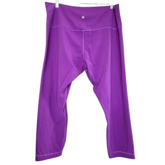 Lululemon Align High Rise Crop Leggings Moonlit Magenta Size 18 - Picture 8 of 10